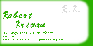 robert krivan business card