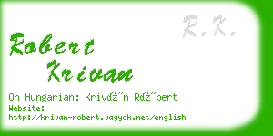 robert krivan business card